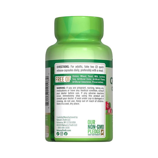 Nature's Truth Cranberry Concentrado 15000mg + Vitamina C 90 cápsulas