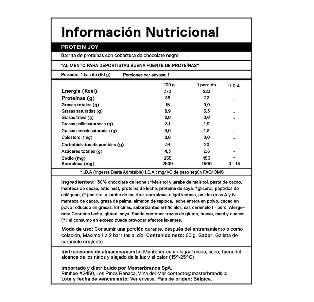 QNT Display 12 barritas JOY sabor Caramelo