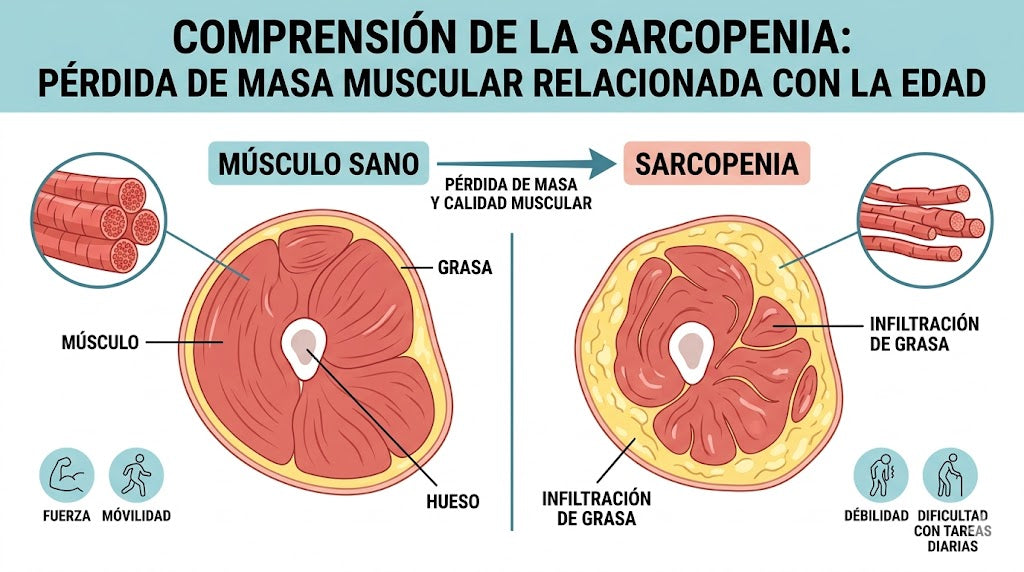 Sarcopenia, ¿qué es? ¿cómo se clasifica? y ¿cuáles son los factores de riesgo?