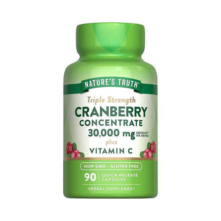 Nature's Truth Cranberry Concentrado 15000mg + Vitamina C 90 cápsulas