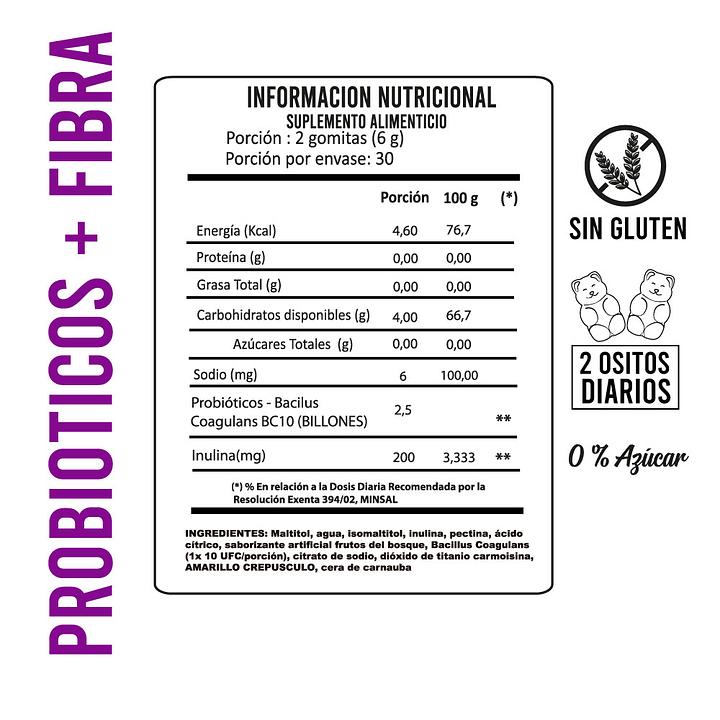 Perfect Bear Probioticos + Fibra