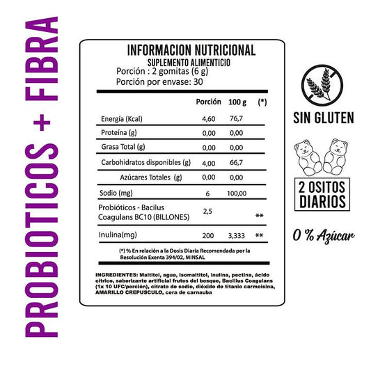 Perfect Bear Probioticos + Fibra
