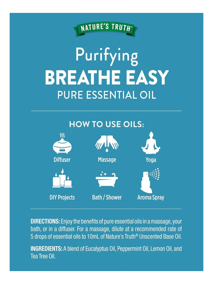 Nature's Truth Pure Breathe Easy Aceite Esencial 15ml