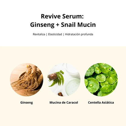 BEAUTY OF JOSEON Revive Serum Ginseng + Snail Mucin (2 tamaños)