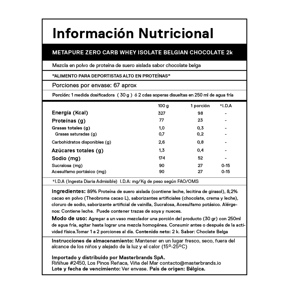 QNT Proteína Metapure Isolada Zero Carb 2 KG