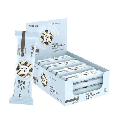 QNT Caja de 12 Barras de Proteína Milkii Protein Bar 12x60 grs